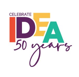 Logo for Individuals with Disabilities Education Act: Celebrate IDEA 50 years