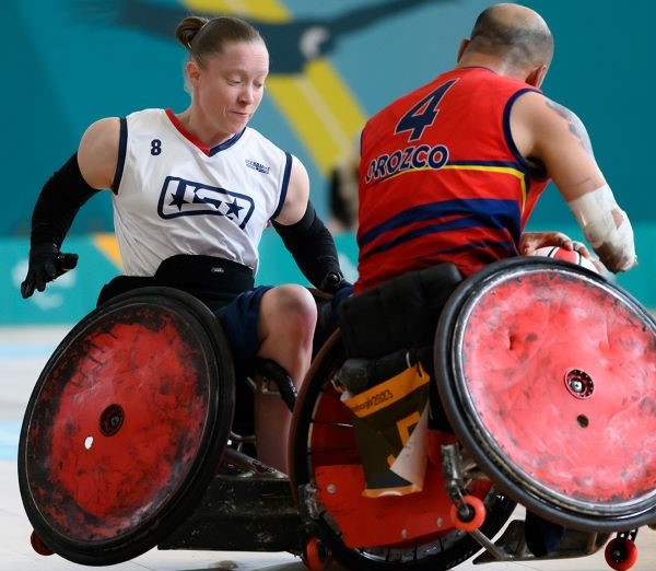 AOTA Member and Paralympian Wheelchair Rugby Player Competes in a Match