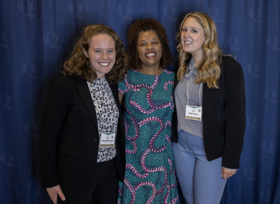 From left to right: MaryNell Disman; Dr. Ivy Rentz, Quinnipiac Professor and Conference Speaker; Bobbi Dynice 
