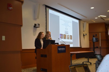 MaryNell Disman (L) and Bobbi Dynice giving the opening remarks at the conference