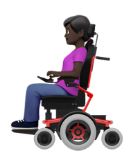 A person in a motorized wheelchair emoji
